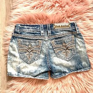 Rock recital size 27 shorts light wash acid was style